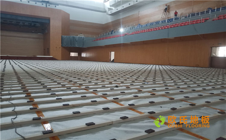 福建漳州市一職業(yè)學(xué)院體育館木地板案例