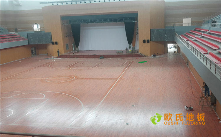 福建漳州市一職業(yè)學(xué)院體育館木地板案例